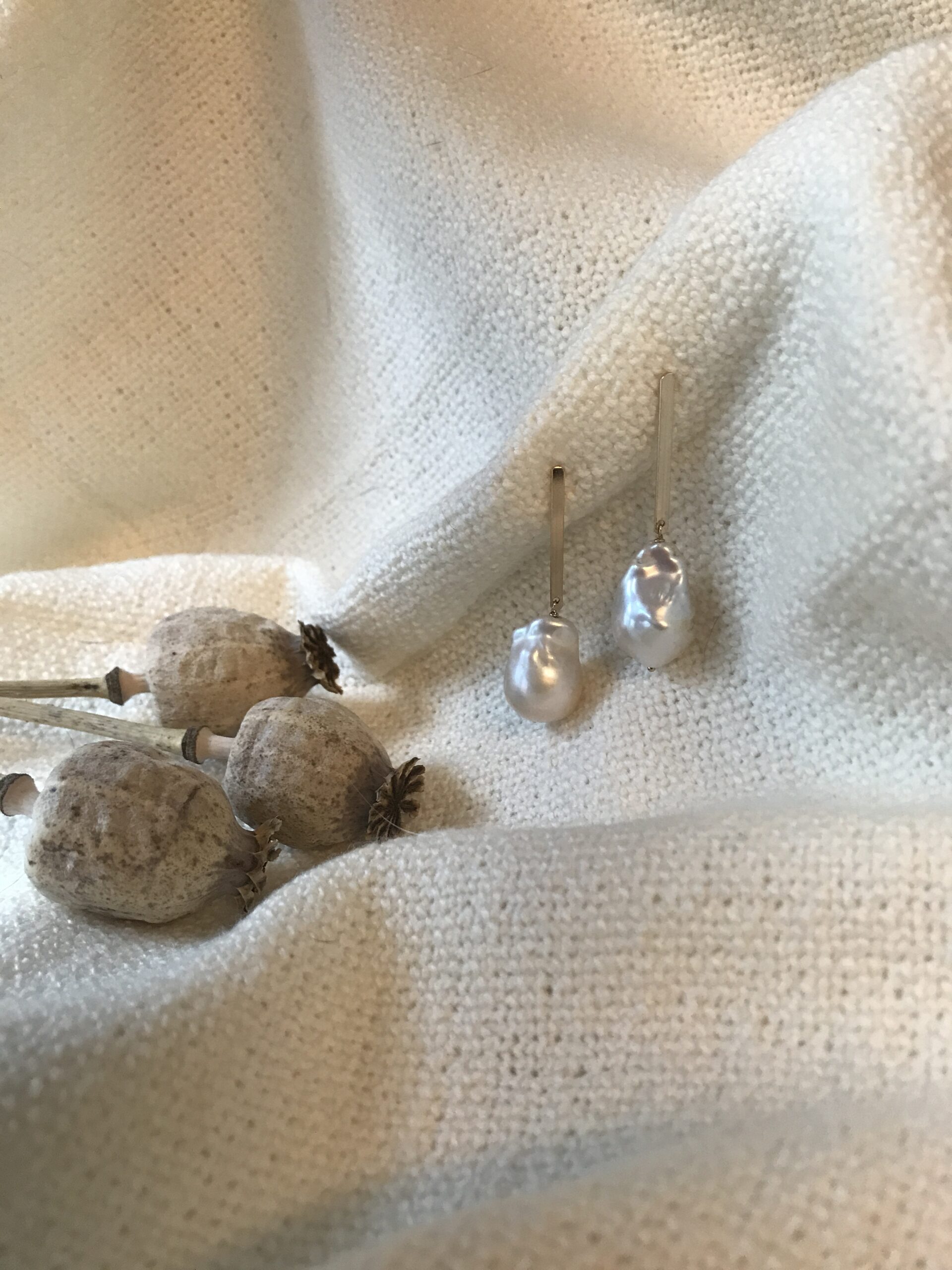 Gold filled oorringen barokke parel Gold filled oorringen barokke parel