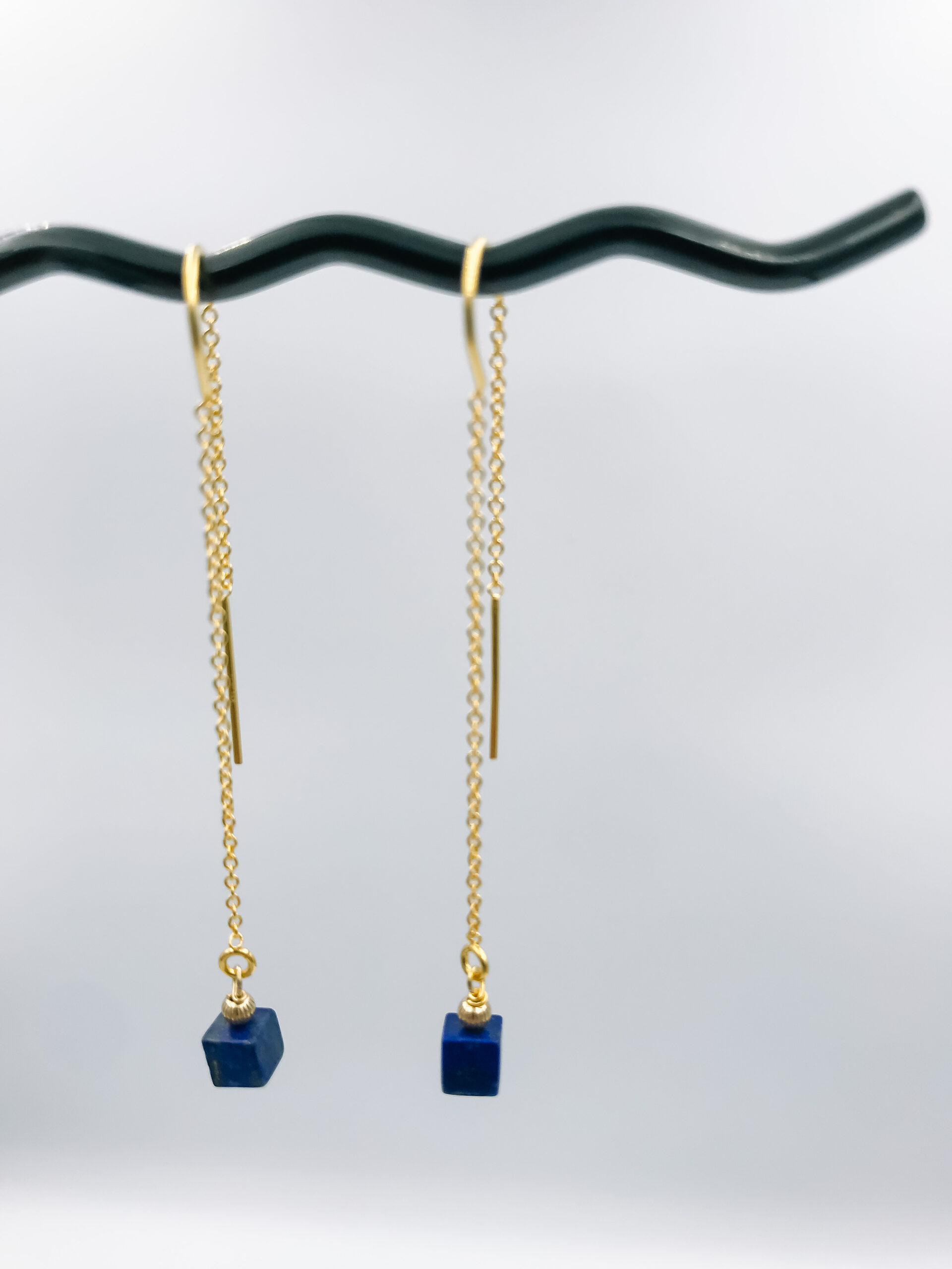 Goldfilled doortrekoorringen lapis lazuli Goldfilled doortrekoorringen lapis lazuli