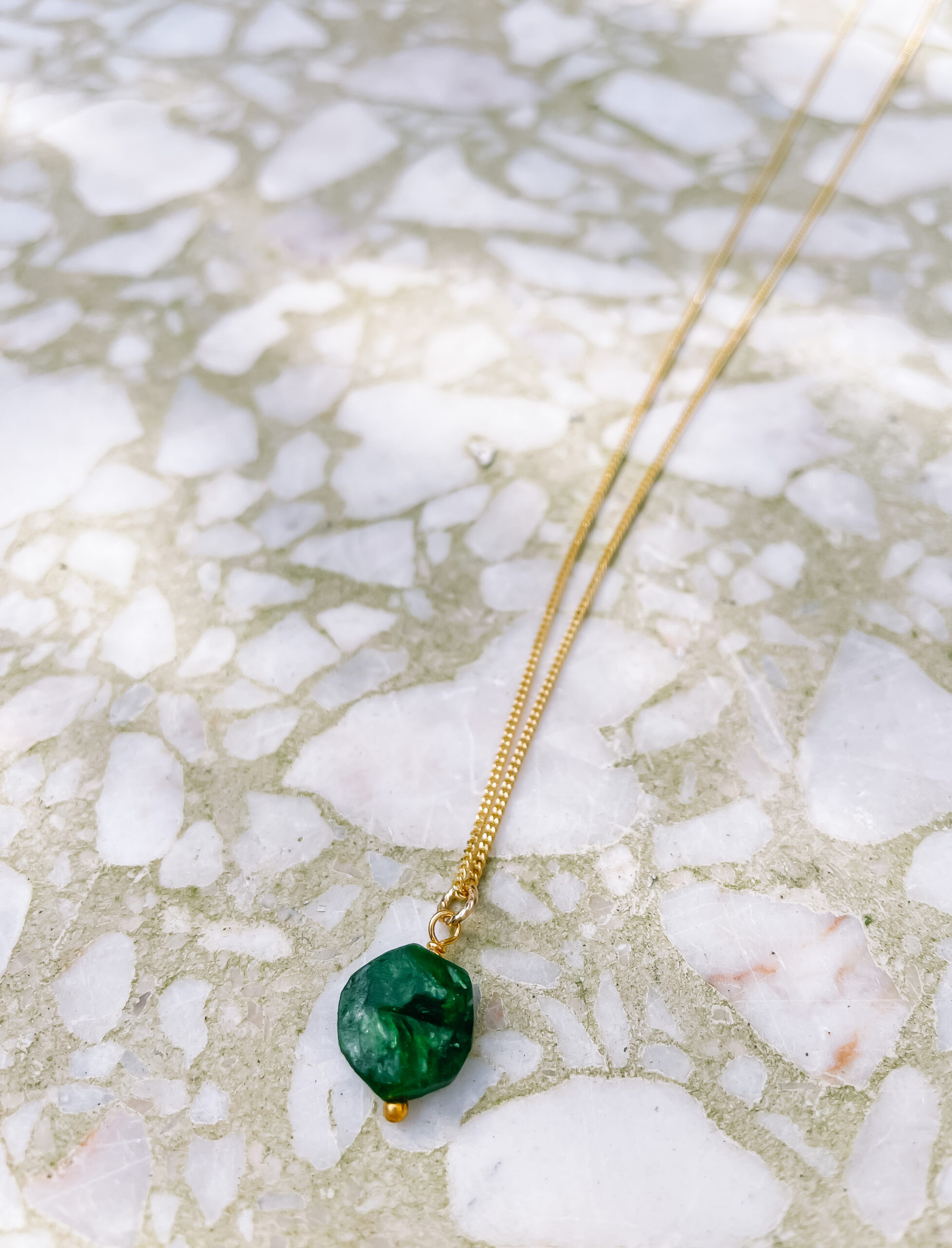 Vermeil ketting diopsiet Vermeil ketting diopsiet